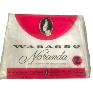NWT VTG Wabasso Cotton Co. Wedding White Soft Double Bed Sheet